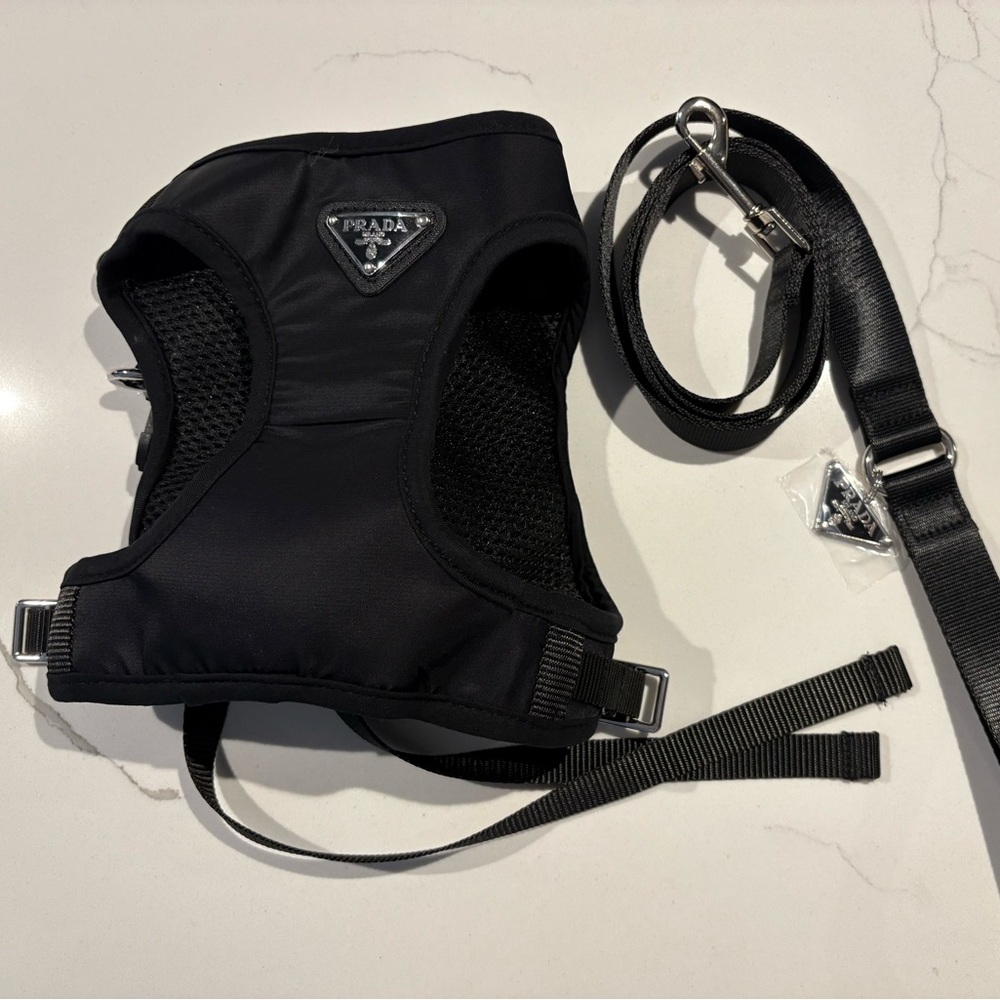 Prada Dog Harness and Leash Set